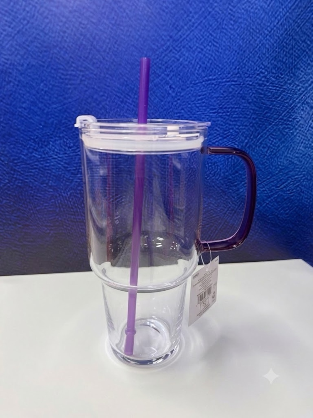 Target Bullseye's Playground 32oz Clear Glass Tumbler Purple